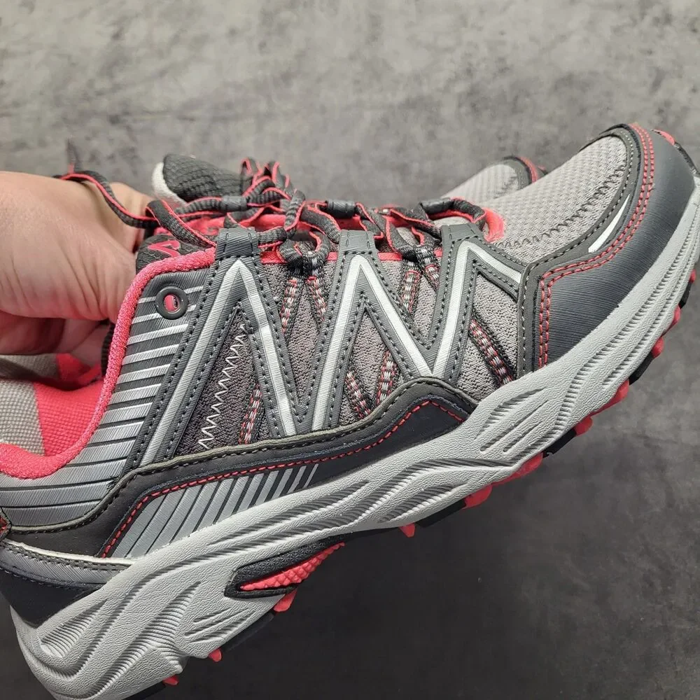 Fila Women's Trail Running Sneakers Size 8 Silver Dark Grey Pink